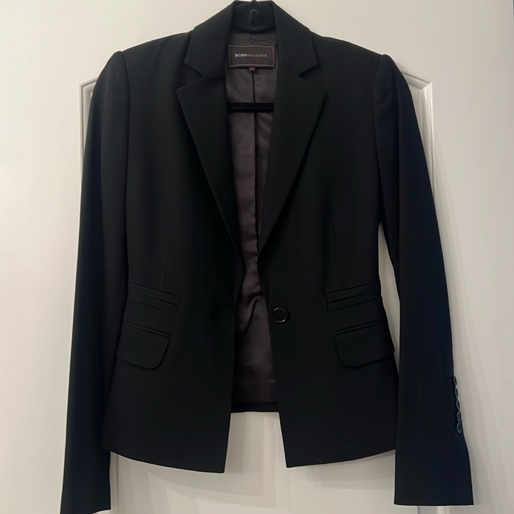 BCBG black structured blazer